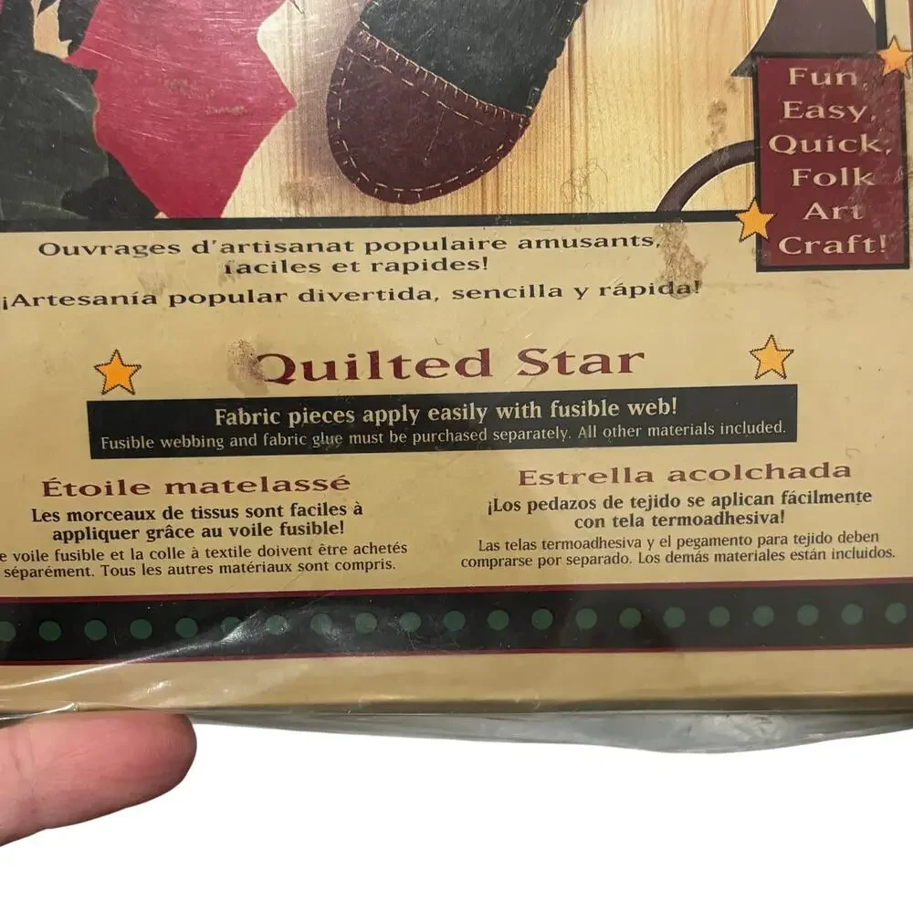 Hodge Podge craft kit #HP141 quilted star Christmas stocking country folk art